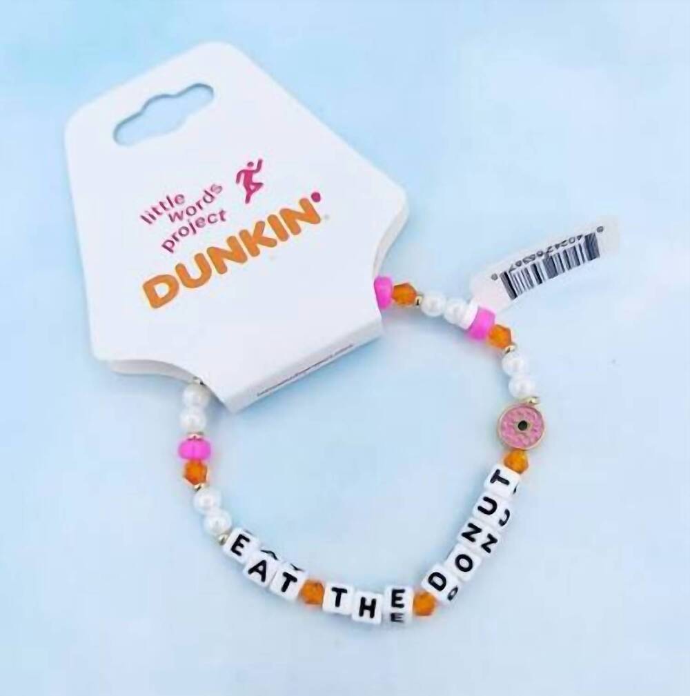 NEW LITTLE WORDS PROJECT eat the doughnut bracelet in white